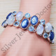 925 sterling silver fine jewelry blue topaz and multi gemstone bracelet SJWBR-234