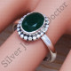 Emerald Gemstone 925 Sterling Silver Indian Fashion Ring Handmade Jewelry SJWR-489