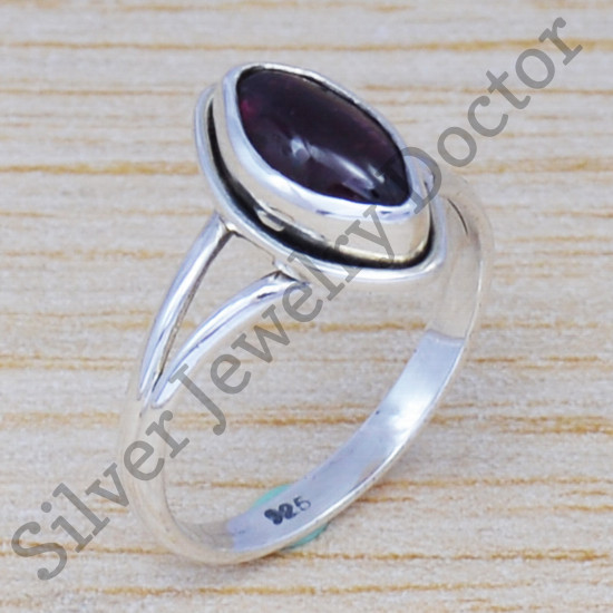 925 Sterling Silver Authentic Jewelry Garnet Gemstone Factory Direct Fine Ring SJWR-510