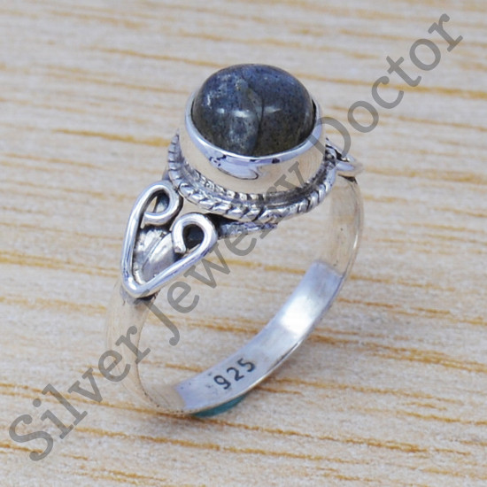 925 Sterling Silver Jewelry Fine Labradorite Gemstone Beautiful Designer Ring SJWR-520