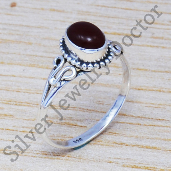 Anniversary Special 925 Sterling Silver Wholesale Jewelry Carnelian Gemstone Ring SJWR-546
