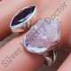 Beautiful Garnet And Rose Quartz Gemstone 925 Sterling Silver Wholesale Ring SJWR-575