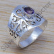 Antique Look Amethyst Gemstone 925 Sterling Silver Classic Jewelry Finger Ring SJWR-577