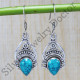 Turquoise Gemstone 925 Sterling Silver Designer Oxidized Jewelry Earring SJWE-72