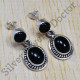 925 Sterling Silver Jewelry Oxidized Black Onyx Gemstone Stud Earring SJWES-15