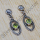 925 Sterling Silver Gemstone Jewelry Peridot Handcrafted Oxidized Stud Earring SJWES-16