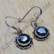 Beautiful Sapphire 925 Sterling Silver Gemstone Oxidized Jewelry Earring SJWE-97