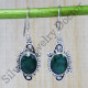 Pure 925 Sterling Silver Jewelry Emerald Gemstone Oxidized Fine Earring SJWE-110