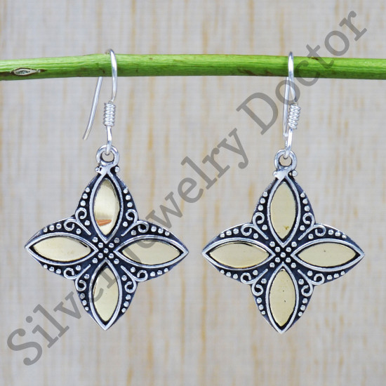 Designer 925 Sterling Silver Jewelry And Brass Handcrafted Earring SJWE-140