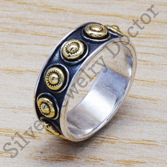 Pure 925 Sterling Silver Jewelry And Brass Unique Nice Ring SJWR-606