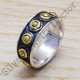 Ancient Look 925 Sterling Silver Jewelry And Brass Handmade Fine Ring SJWR-607