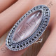 Authentic 925 Sterling Silver Rose Quartz Gemstone Fancy Jewelry Ring SJWR-637