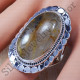 Casual Wear 925 Sterling Jewelry Golden Rutile Gemstone Fancy Ring SJWR-647