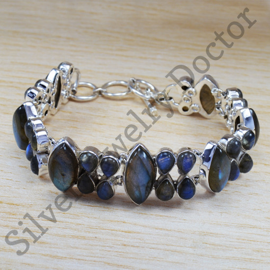 925 sterling silver fashion jewelry Labradorite Gemstone new bracelet SJWBR-244