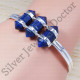 925 Sterling Silver Handmade Jewelry Lapis Lazuli Gemstone Bangle SJWB-113