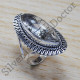 Authentic 925 Sterling Silver Fine Jewelry Black Rutile Gemstone Ring SJWR-680