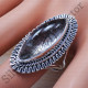 Authentic 925 Sterling Silver Fine Jewelry Black Rutile Gemstone Ring SJWR-680