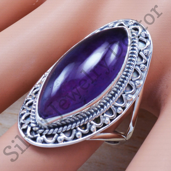 Amethyst Gemstone 925 Sterling Silver Factory Direct Jewelry Ring SJWR-684