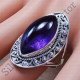 Exclusive 925 Silver Stylish Jewelry Amethyst Gemstone Ring SJWR-685