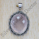 925 Sterling Silver Fashion Jewelry Rose Quartz Gemstone Pendant SJWP-66