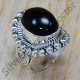 925 Sterling Silver Jewelry Beautiful Black Onyx Gemstone Wedding Ring SJWR-722