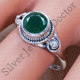 925 Real Sterling Silver Jewelry Green Onyx Gemstone Light Weight Ring SJWR-727