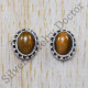 Anniversary Gift 925 Sterling Silver Jewelry Tiger Eye Gemstone Stud Earrings SJWES-28