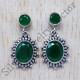 Beautiful Green Onyx Gemstone 925 Sterling Silver Jewelry Fine Stud Earrings SJWES-67