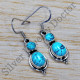 Anniversary Gift Turquoise Gemstone 925 Sterling Silver Jewelry Earrings SJWE-170