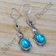 925 Sterling Silver Classic Jewelry Turquoise Gemstone Unique Earrings SJWE-176