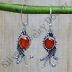 Carnelian Gemstone Handmade Woman's Jewelry 925 Sterling Silver Earrings SJWE-194