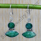 Authentic 925 Sterling Silver Jewelry Emerald Gemstone Designer Earrings SJWE-199