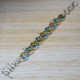925 Sterling Silver Indian Jewelry Blue Topaz And Multi Gemstones Bracelet SJWBR-264