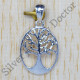925 Real Sterling Silver Jewelry Handmade Plain Silver Pendant SJWP-89