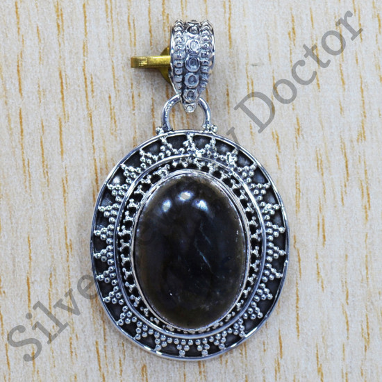 Amazing Look Jewelry Labradorite Gemstone 925 Silver Fancy Pendant SJWP-101
