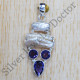 925 Sterling Silver Jewelry Pearl And Amethyst Stone Beautiful Pendant SJWP-123