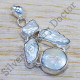 925 Sterling Silver Anniversary Gift Jewelry Pearl Gemstone Pendant SJWP-130