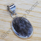 Ancient Look 925 Sterling Silver Jewelry Black Rutile Gemstone Pendant SJWP-168