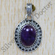 Amethyst Gemstone 925 Sterling Silver Wholesale Price Jewelry Pendant SJWP-174