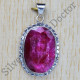 925 Sterling Silver Causal Wear Jewelry Ruby Gemstone Classic Pendant SJWP-214