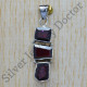 Causal Wear 925 Sterling Silver Jewelry Garnet Gemstone Pendant SJWP-236