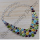 Designer Jewelry 925 Sterling Silver Citrine And Multi Stone Royal Necklace SJWN-17