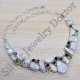 Casual Wear 925 Sterling Silver Jewelry Pearl And Multi Stone Necklace SJWN-19