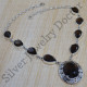 Factory Direct Smoky Quartz Gemstone 925 Sterling Silver Jewelry Necklace SJWN-47