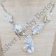 Amazing Look 925 Sterling Silver Jewelry Pearl Gemstone Nice Necklace SJWN-53