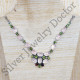 Ancient Look 925 Sterling Silver Rose Quartz Gemstone Jewelry Necklace SJWN-59
