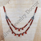 Indian Latest Fashion 925 Sterling Silver Carnelian Gemstone Jewelry Necklace SJWN-69