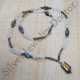 Rainbow Moonstone And Labradorite Gemstone Jewelry 925 Silver Necklace SJWN-77