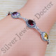 925 Sterling Silver Wholesale Jewelry Amethyst And Multi Gemstone Bracelet SJWBR-282