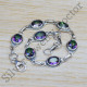 Causal Wear Mystic Topaz Gemstone 925 Sterling Silver Jewelry Bracelet SJWBR-300